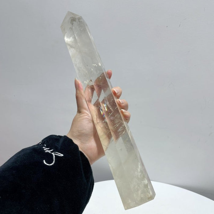 6 Pieces High Quality Large Clear Quartz Tower 11.4-13.4in