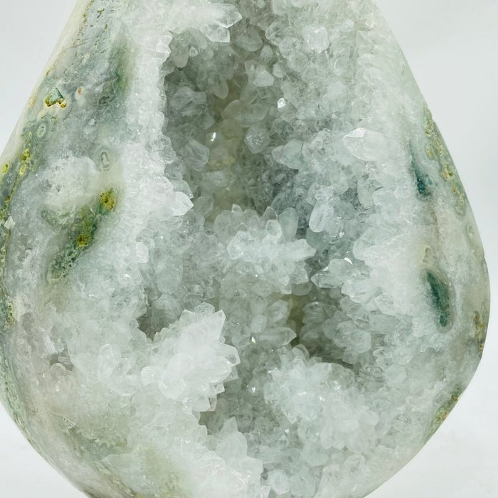 6 Pieces Large Geode Druzy Moss Agate Arrow Head