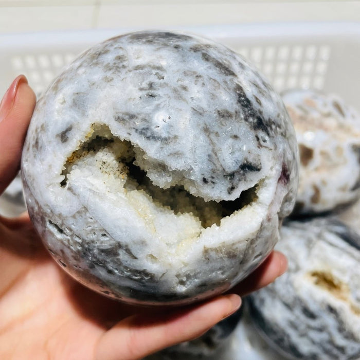 6 Pieces Large Sphalerite Geode Sphere Ball