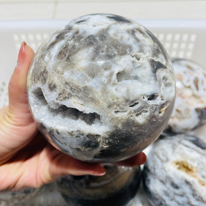 6 Pieces Large Sphalerite Geode Sphere Ball
