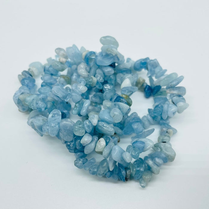 6 Types Chip Bracelet Aquamarine & Moss Agate Wholesale