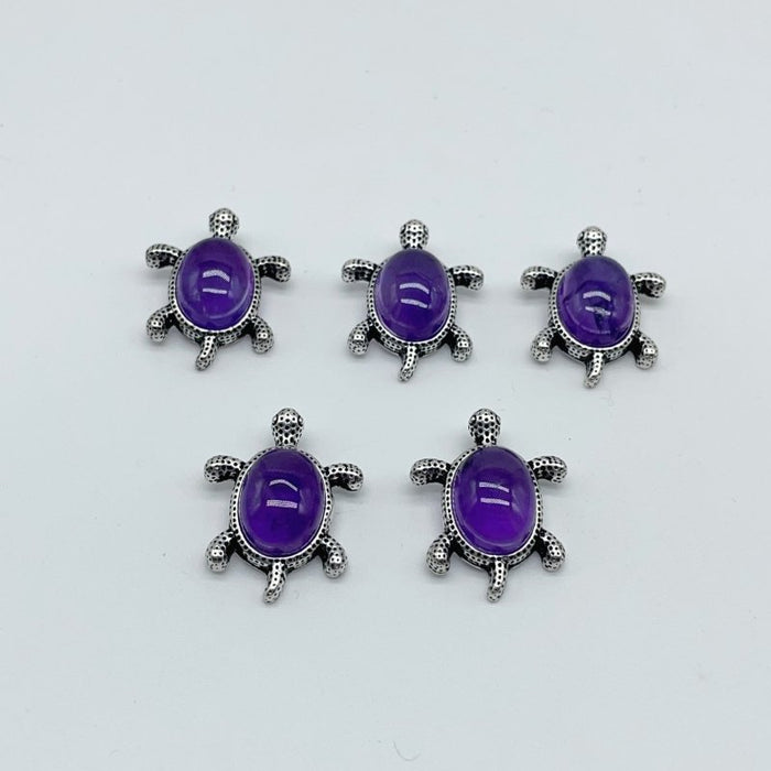 6 Types Cute Turtle Pendant Wholesale Moonstone Amethyst