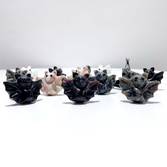 6 Types Halloween Bat Crystal Car Air Vent Clips Wholesale Car Accessories Obsidian Garnet