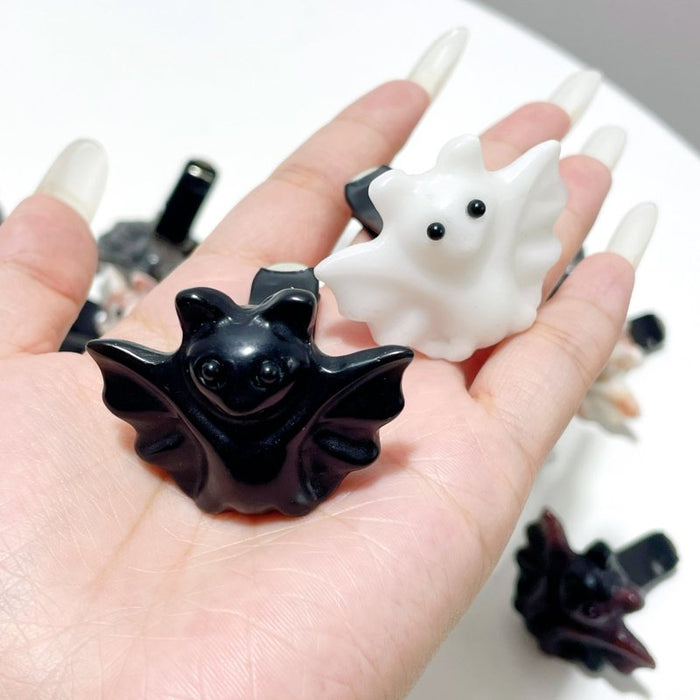 6 Types Halloween Bat Crystal Car Air Vent Clips Wholesale Car Accessories Obsidian Garnet