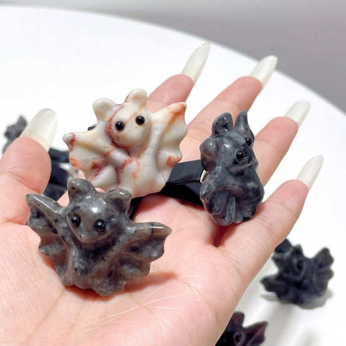 6 Types Halloween Bat Crystal Car Air Vent Clips Wholesale Car Accessories Obsidian Garnet