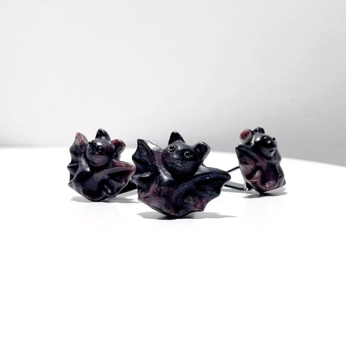 6 Types Halloween Bat Crystal Car Air Vent Clips Wholesale Car Accessories Obsidian Garnet