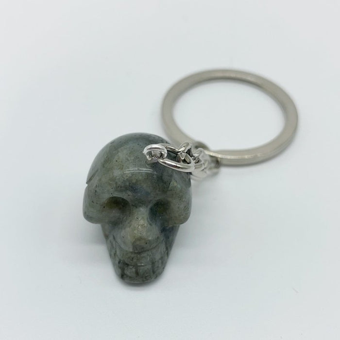 6 Types Skull Keychain Wholesle Dragon Blood Stone Rose Quartz