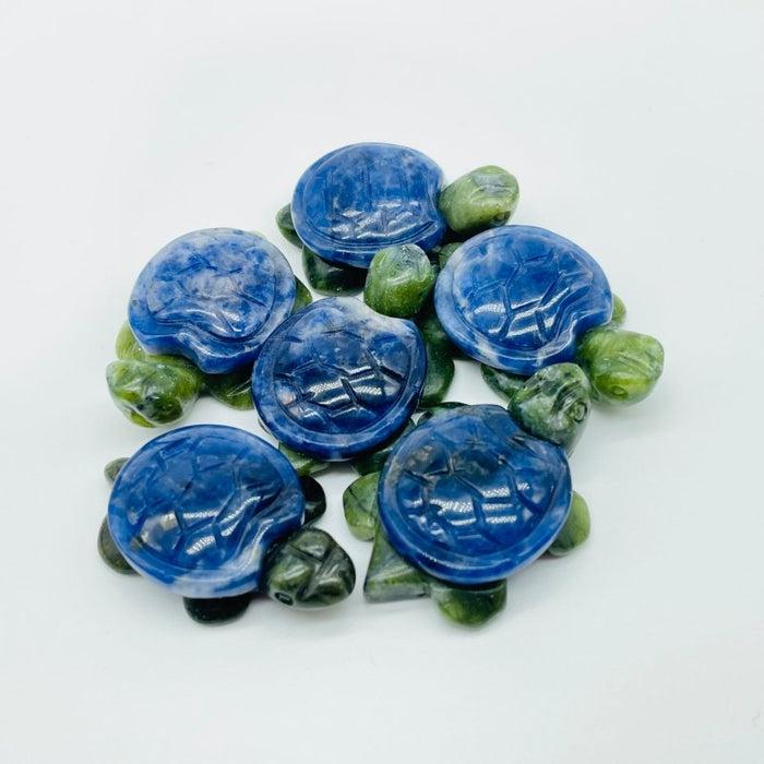 6 Types Turtle Carving Crystal Wholesale Tiger Eye Ocean Jasper
