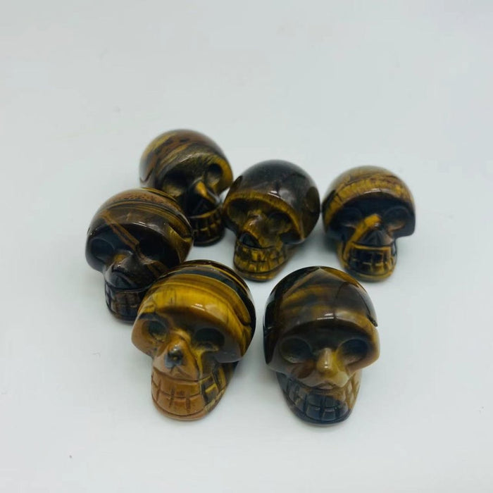 6types Crystals Skull Rose Quartz Tiger Eye