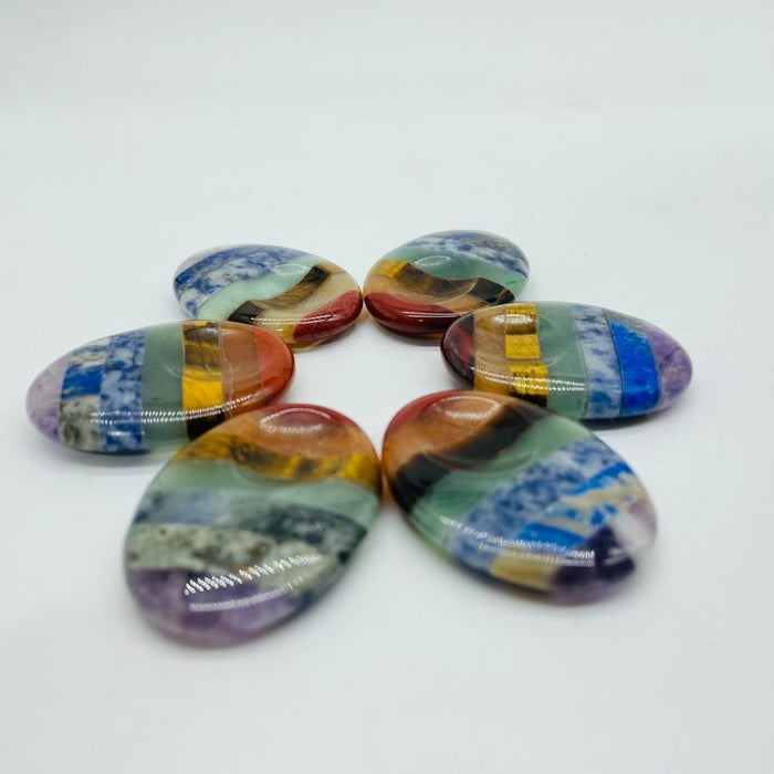 7 Chakra Thumb Stone Worry Stone Wholesale