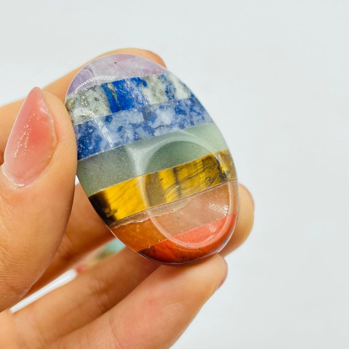 7 Chakra Thumb Stone Worry Stone Wholesale