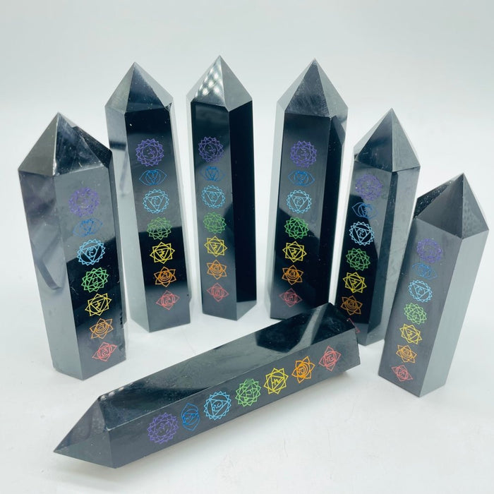 7 Chakras Obsidian Tower Points Crystal Wholesale