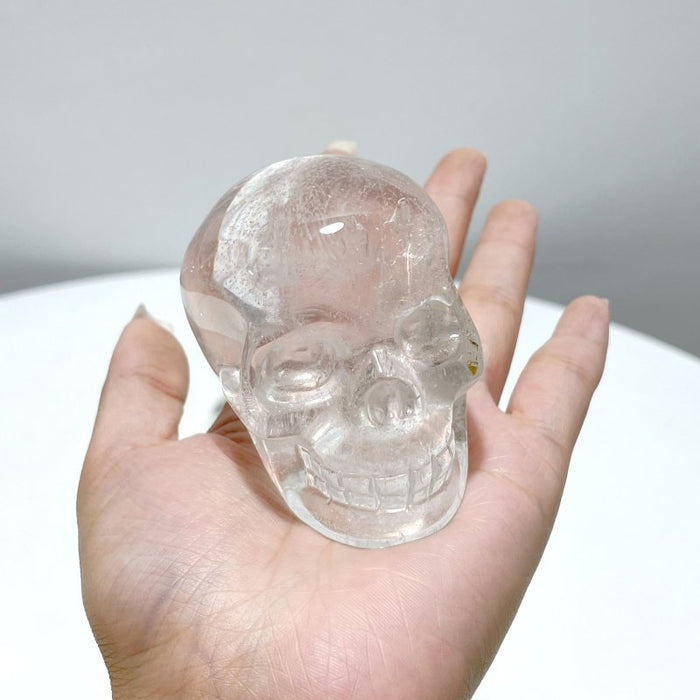 7 Pieces Clear Quartz Skull Carving Closeout