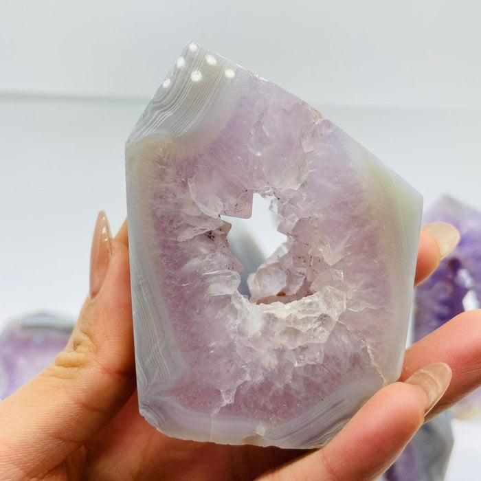 7 Pieces Geode Amethyst Agate Tower Points