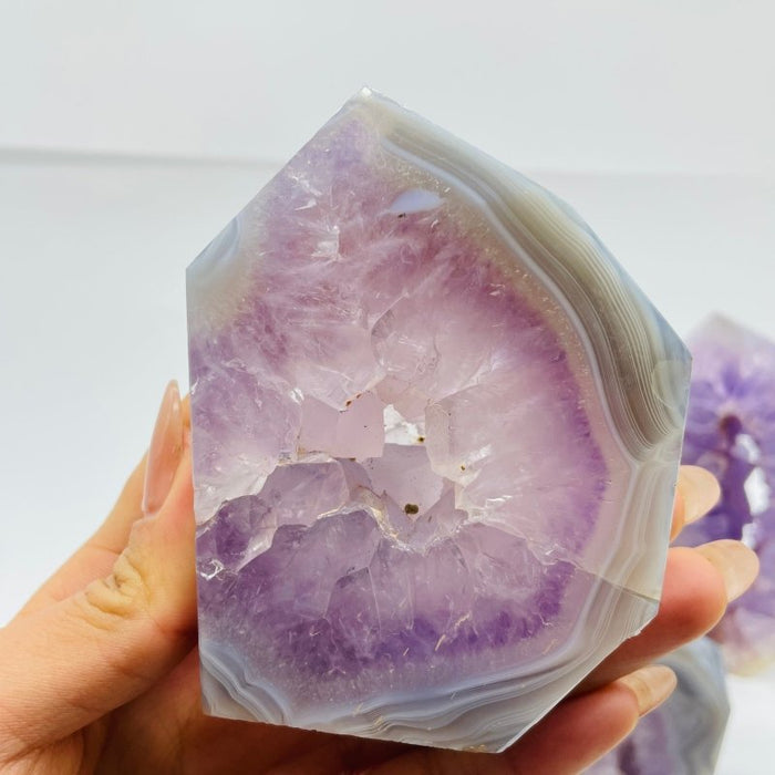 7 Pieces Geode Amethyst Agate Tower Points