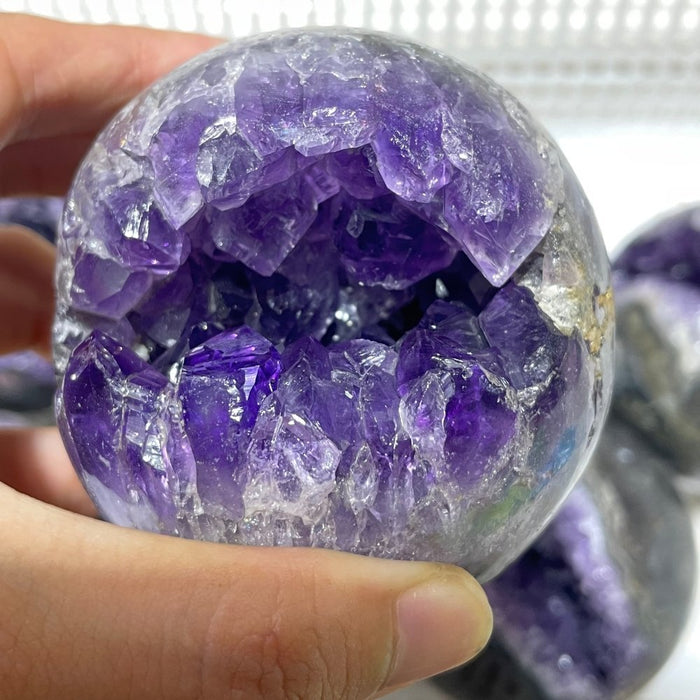 7 Pieces High Quality Amethyst Cluster Spheres