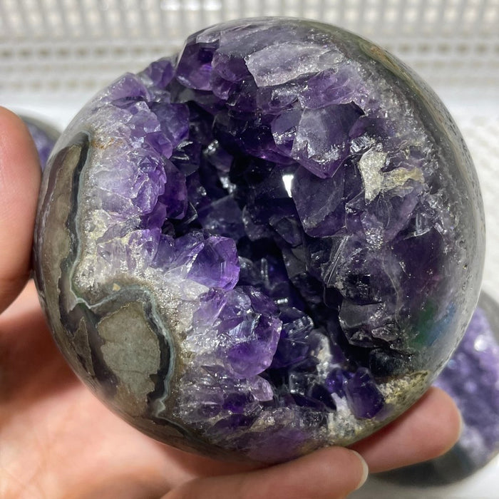 7 Pieces High Quality Amethyst Cluster Spheres