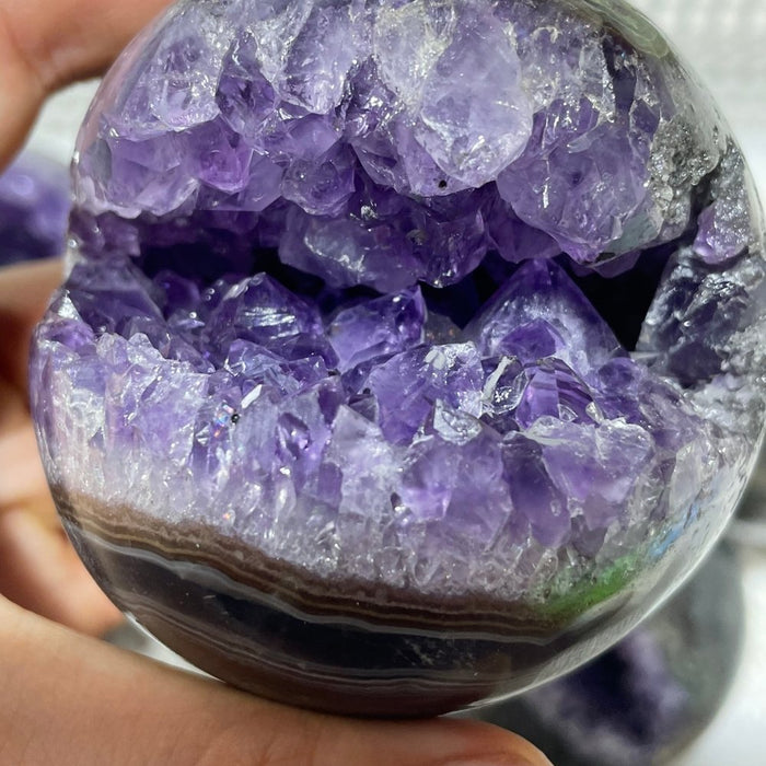 7 Pieces High Quality Amethyst Cluster Spheres