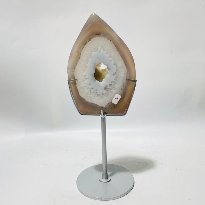 7 Pieces Large Geode Agate Arrow Head With Stand
