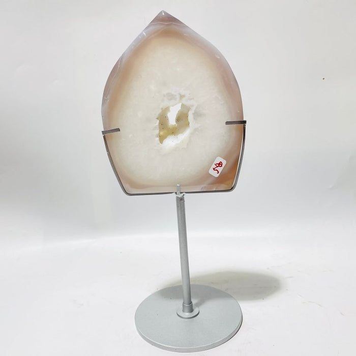 7 Pieces Large Geode Agate Arrow Head With Stand