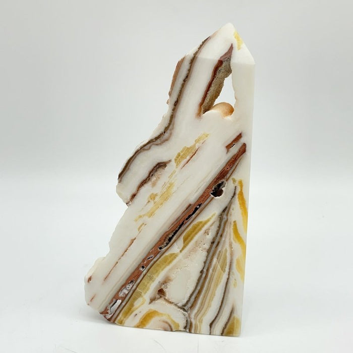 7 Pieces Yellow Calcite Slab Tower Points