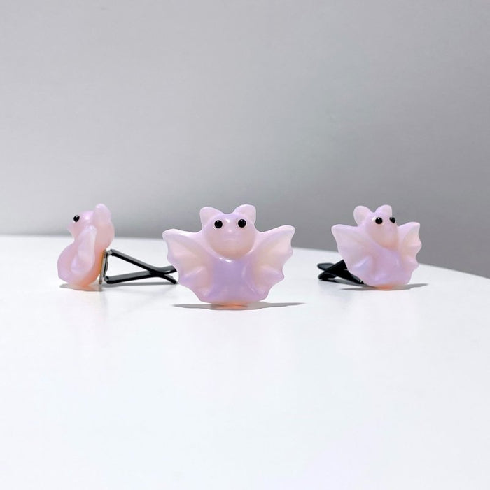 7 Types Halloween Bat Crystal Car Air Vent Clips Wholesale Car Accessories Yellow Calcite Strawberry Quartz