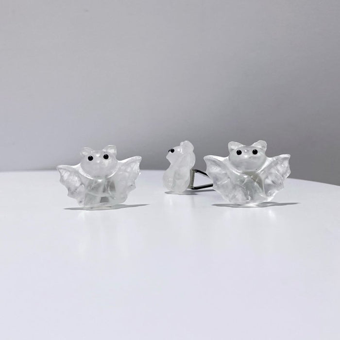 7 Types Halloween Bat Crystal Car Air Vent Clips Wholesale Car Accessories Yellow Calcite Strawberry Quartz