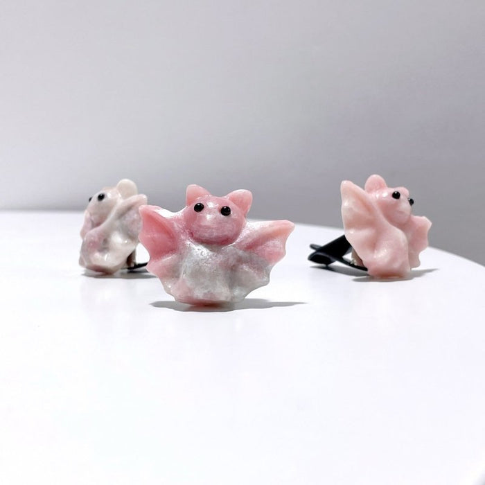 7 Types Halloween Bat Crystal Car Air Vent Clips Wholesale Car Accessories Yellow Calcite Strawberry Quartz