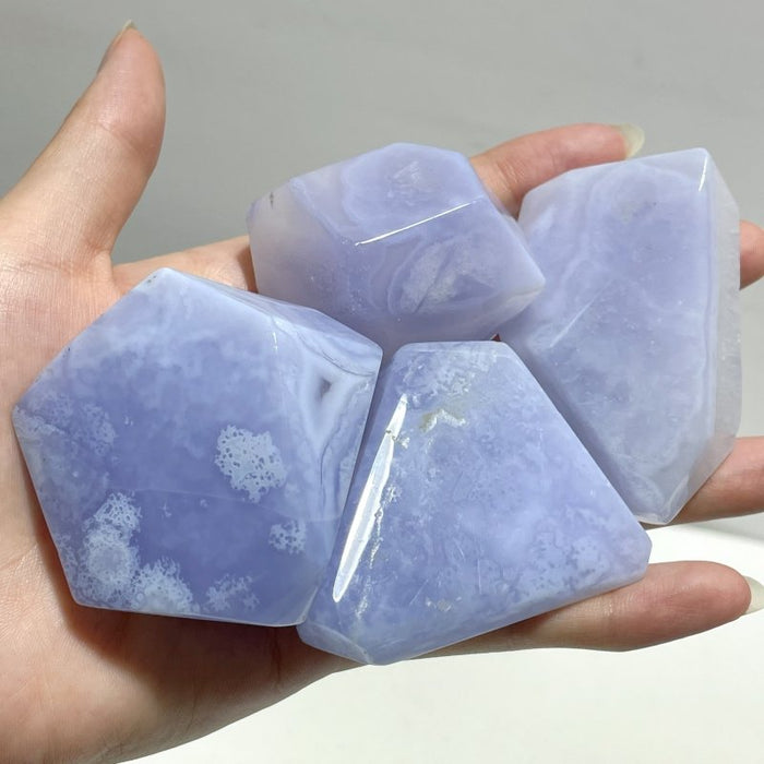 70 Pieces Polished Blue Chalcedony Free Form
