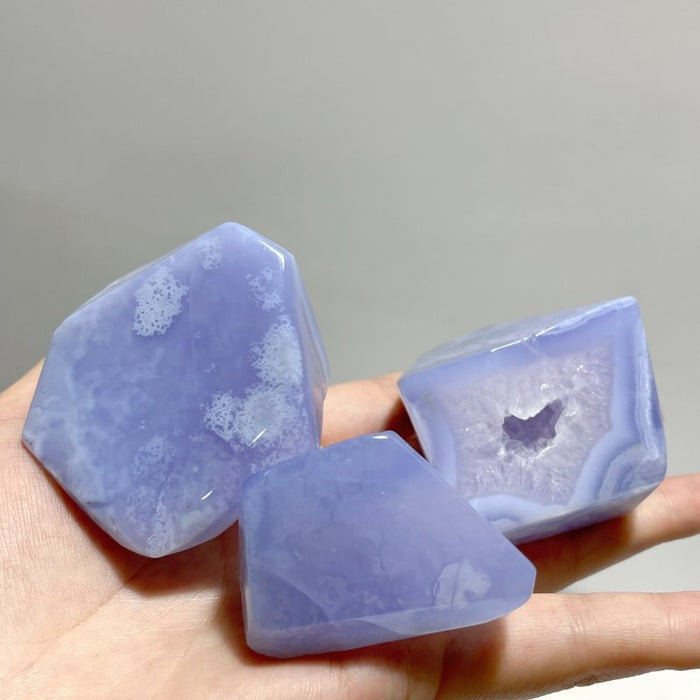 70 Pieces Polished Blue Chalcedony Free Form