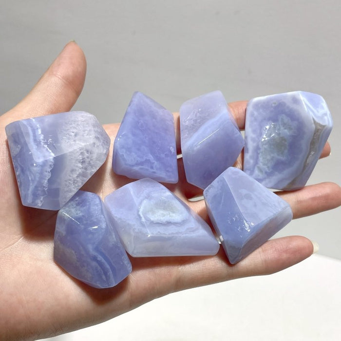 70 Pieces Polished Blue Chalcedony Free Form