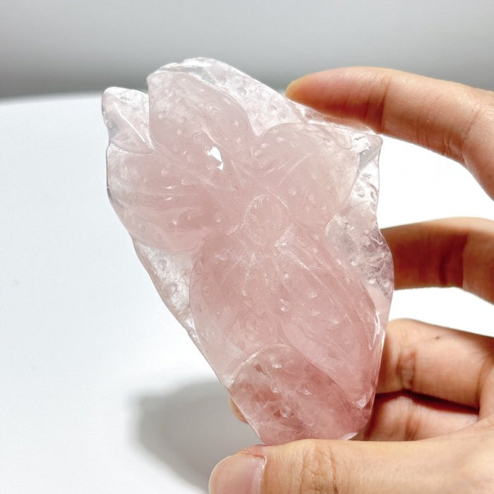 8 Pieces Beautiful  Rose Quartz Sea Animals Carving