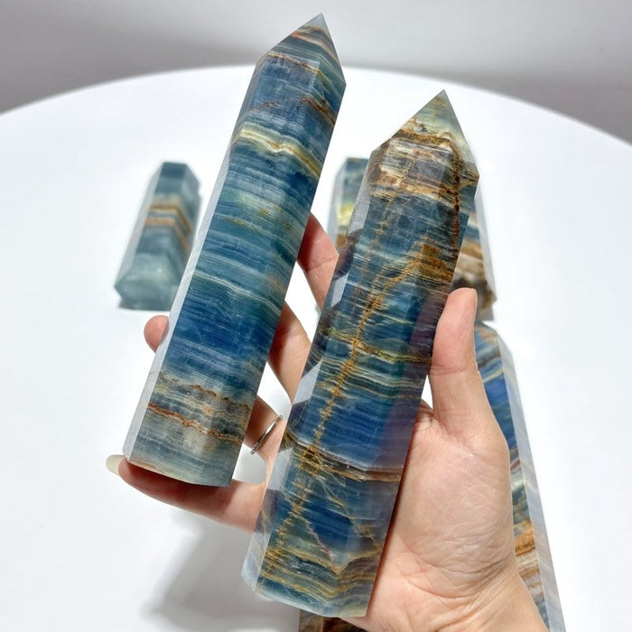 8 Pieces High Quality Blue Onyx Tower 5.3-8.6in(13.5-22cm)