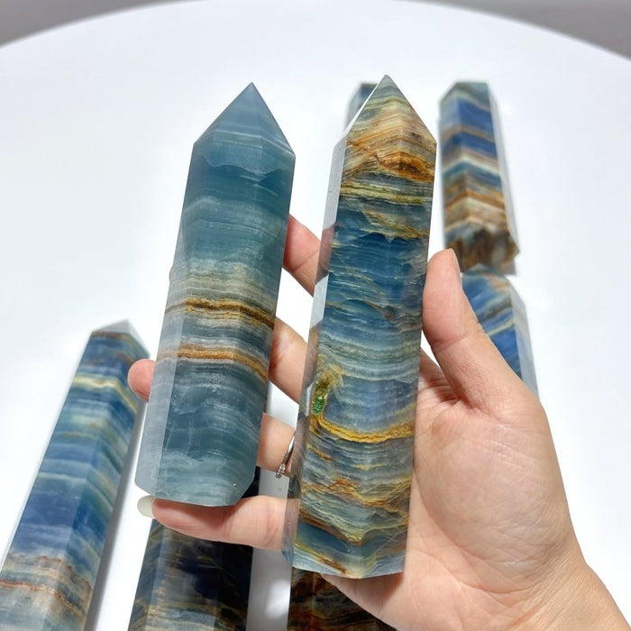 8 Pieces High Quality Blue Onyx Tower 5.3-8.6in(13.5-22cm)