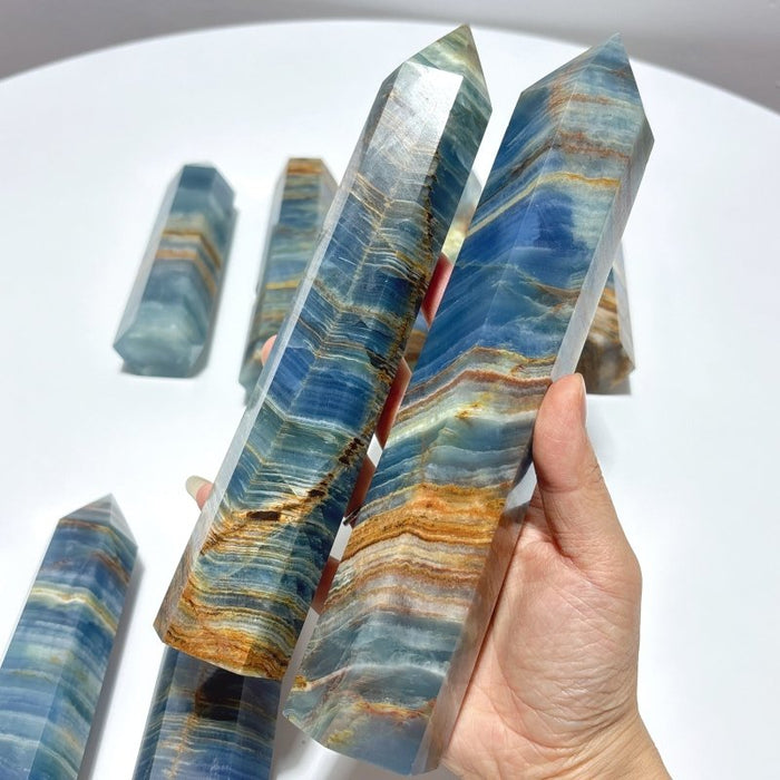 8 Pieces High Quality Blue Onyx Tower 5.3-8.6in(13.5-22cm)