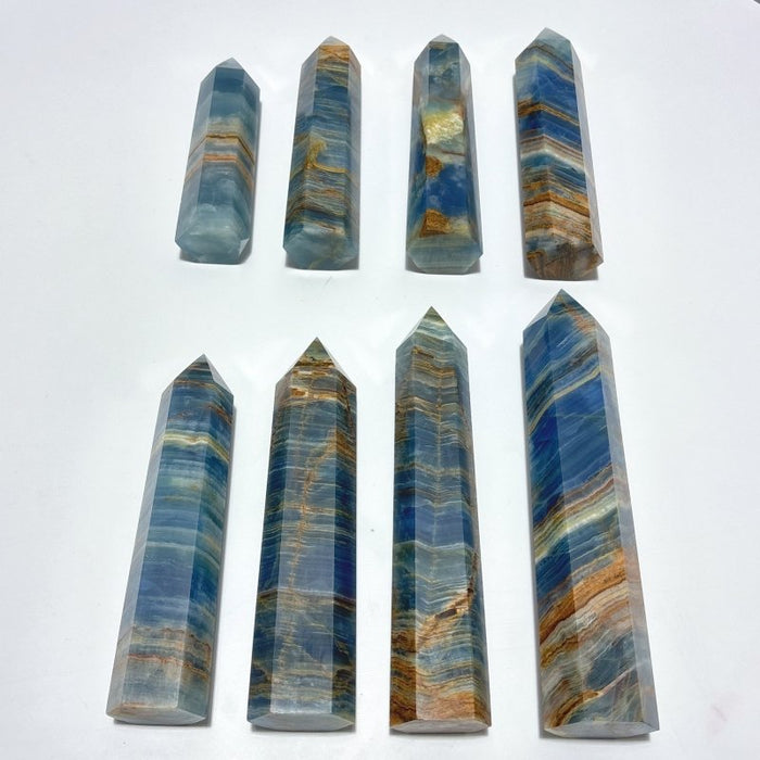 8 Pieces High Quality Blue Onyx Tower 5.3-8.6in(13.5-22cm)