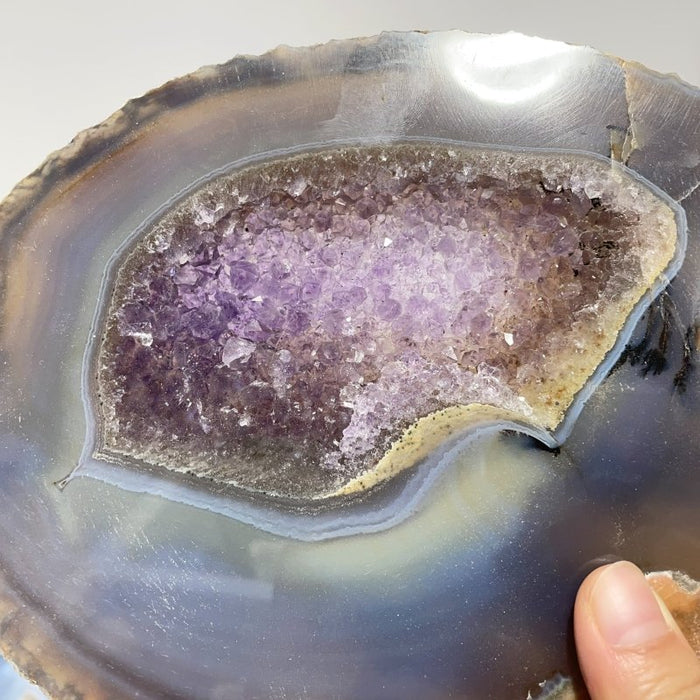8 Pieces Large Geode Amethyst Mixed Agate Slabs