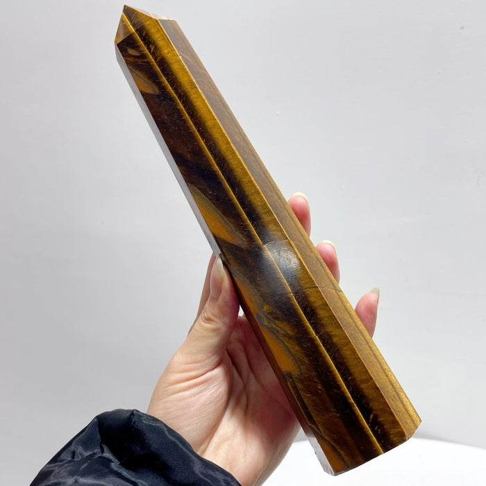 8 Pieces Large Tiger Eye Tower Points