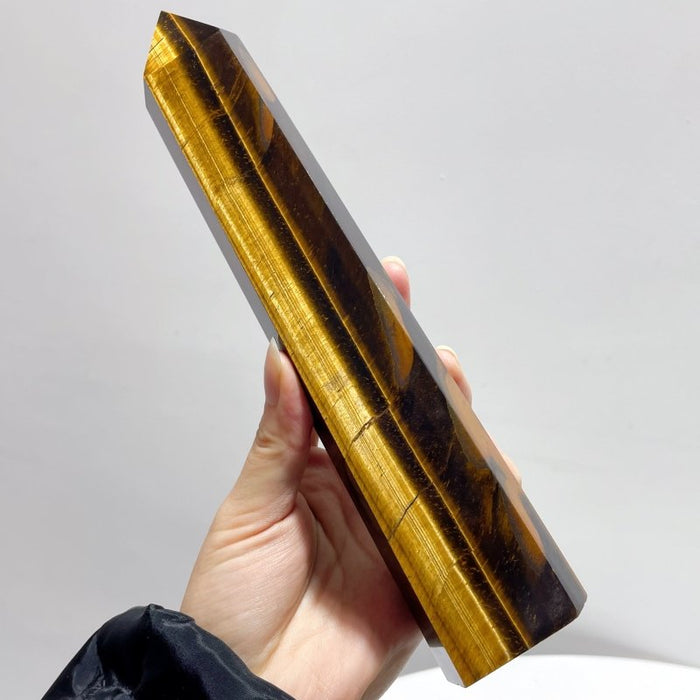 8 Pieces Large Tiger Eye Tower Points