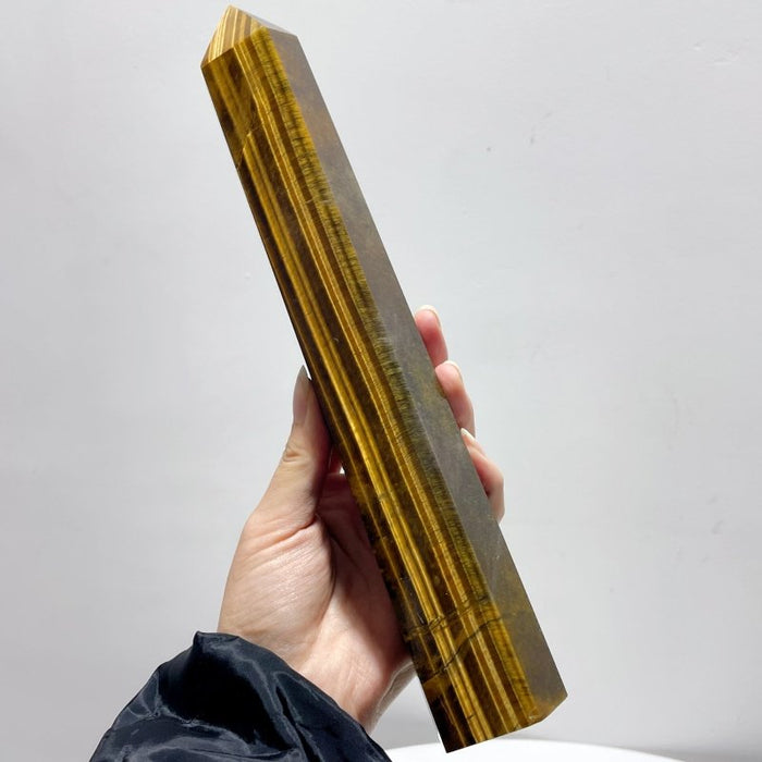 8 Pieces Large Tiger Eye Tower Points
