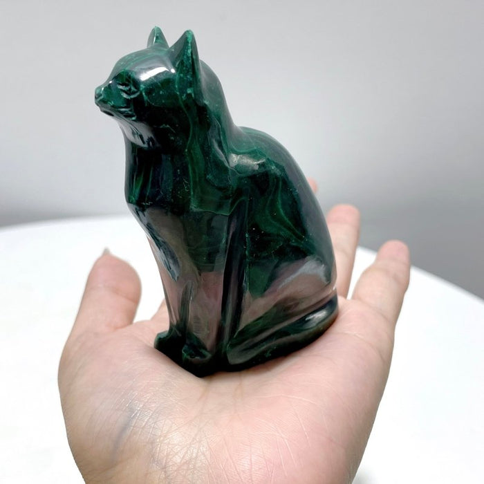 8 Pieces Malachite Animals Carving