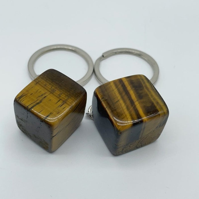 8 Types Cube Keychain Wholesale Howlite Dragon Blood Stone Moss Agate