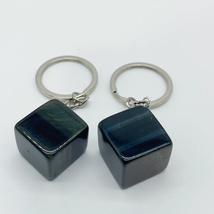 8 Types Cube Keychain Wholesale Howlite Dragon Blood Stone Moss Agate