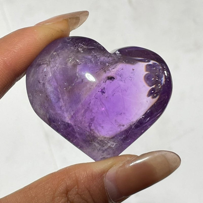 80 Pieces Amethyst Heart Crystal