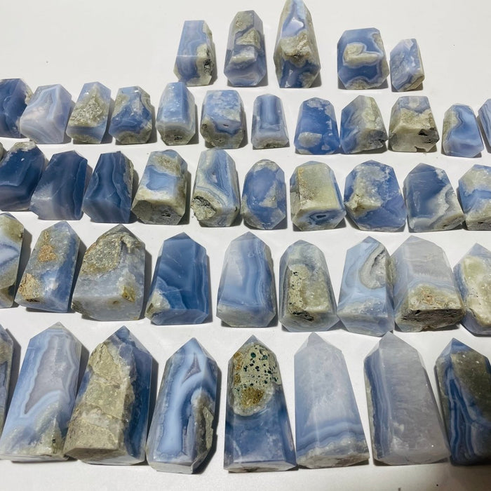 48 Pieces Blue Chalcedony Points