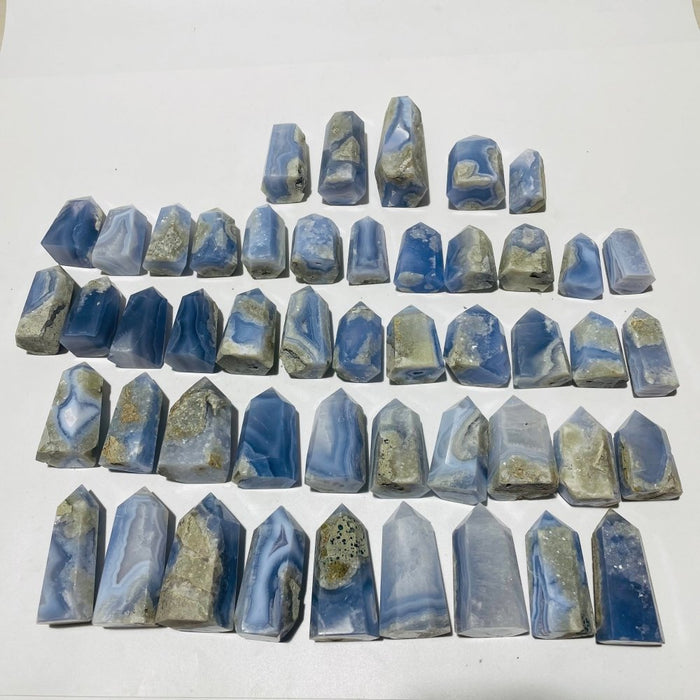 48 Pieces Blue Chalcedony Points