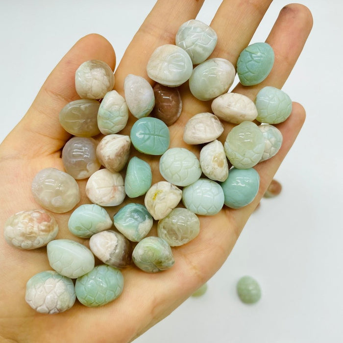 85 Pieces Sakura Agate Turtle Shell Carving