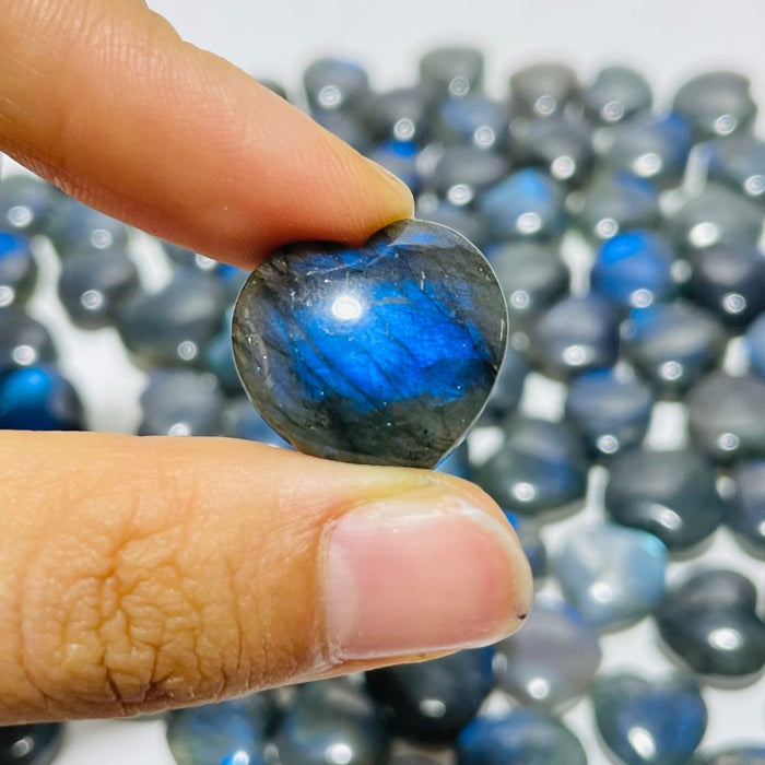 86 Pieces High Quality Mini Labradorite Heart DIY Pendant