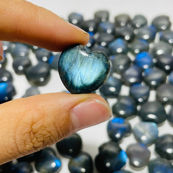 86 Pieces High Quality Mini Labradorite Heart DIY Pendant