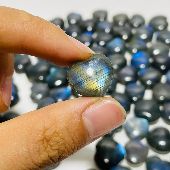 86 Pieces High Quality Mini Labradorite Heart DIY Pendant